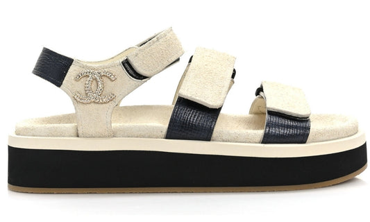 CHANEL Suede Calfskin Velcro "Ivory"
