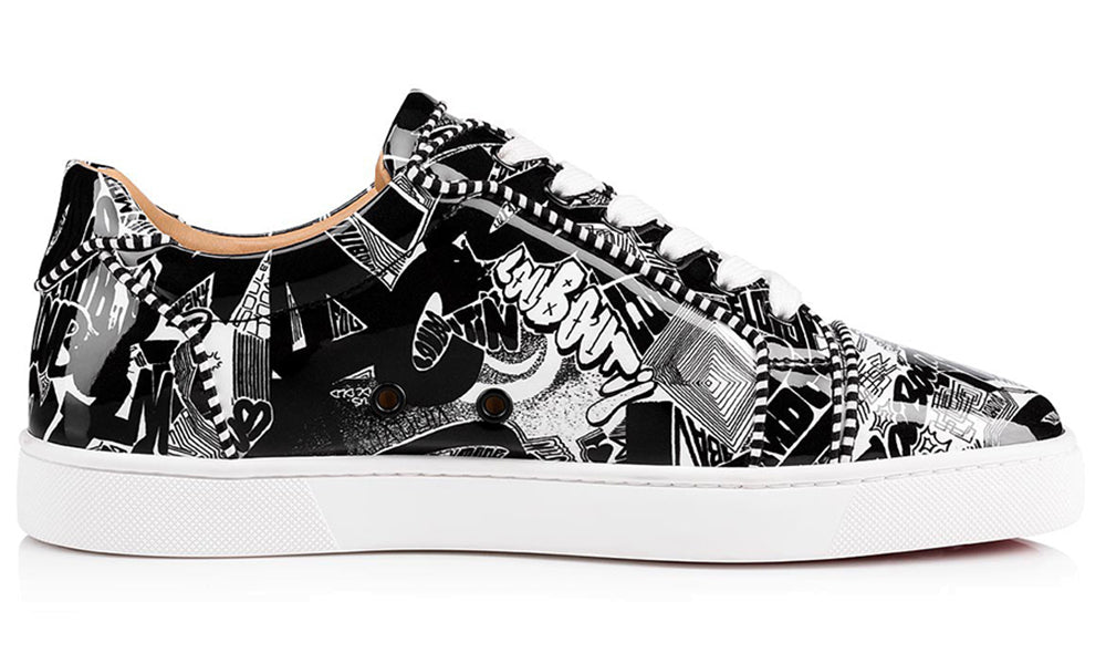 Christian Louboutin Seavaste Orlata Patent Nicograf Black/White